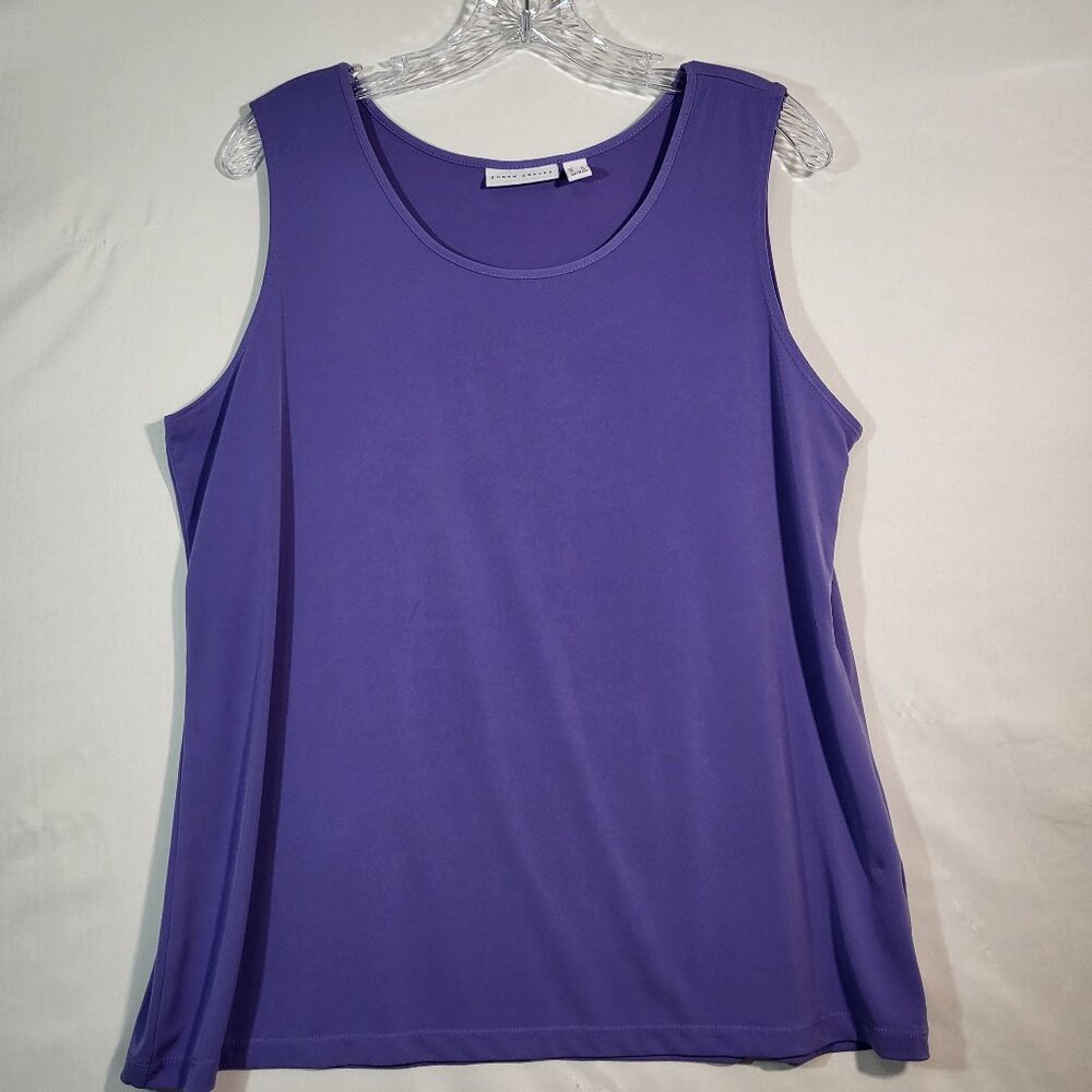 Susan Graver Woman's Tank Top Size Large Purple